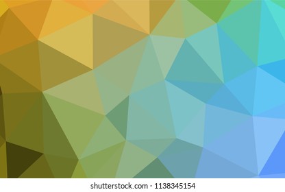 Light Blue, Yellow vector abstract polygonal pattern. Creative illustration in halftone style with triangles. New template for your brand book.