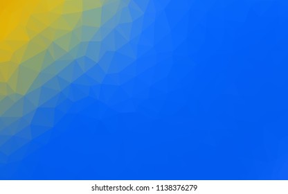 Light Blue, Yellow vector abstract mosaic backdrop. Elegant bright polygonal illustration with gradient. Pattern for a brand book's backdrop.