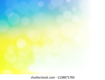 Light Blue, Yellow vector abstract bokeh pattern. A completely new color illustration in a bokeh style. The template for backgrounds of cell phones.