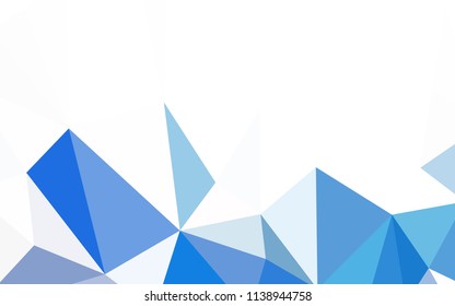 Light Blue, Yellow vector abstract polygonal template. Colorful illustration in abstract style with triangles. Brand new design for your business.
