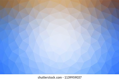 Light Blue, Yellow vector abstract polygonal template. A sample with polygonal shapes. Pattern for a brand book's backdrop.