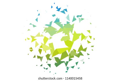 Light Blue, Yellow vector abstract colorful background, which consist of triangles. Pattern with colored triangles on white background.