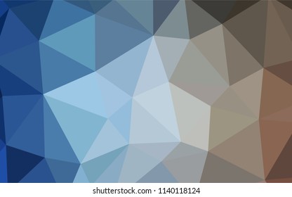 Light Blue, Yellow vector abstract mosaic background. Elegant bright polygonal illustration with gradient. Template for cell phone's backgrounds.