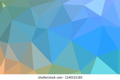 Light Blue, Yellow vector abstract polygonal background. Triangular geometric sample with gradient.  Completely new template for your banner.