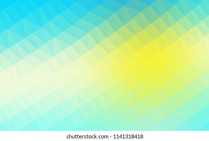 Light Blue, Yellow vector abstract polygonal texture. Shining colored illustration in a Brand new style. The textured pattern can be used for background.