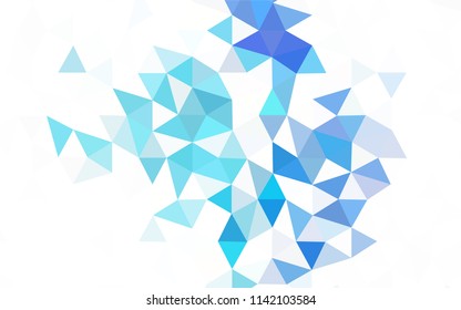 Light Blue, Yellow vector abstract polygonal pattern. Creative geometric illustration in Origami style with gradient. Triangular pattern for your design.