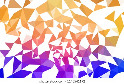 Light Blue, Yellow vector abstract polygonal pattern. Geometric illustration in Origami style with gradient.  Best triangular design for your business.