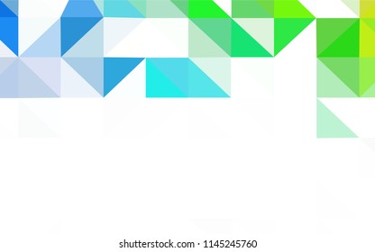 Light Blue, Yellow vector abstract mosaic backdrop. Creative illustration in halftone style with triangles. A completely new design for your leaflet.