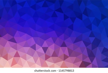 Light Blue, Yellow vector abstract mosaic backdrop. Creative geometric illustration in Origami style with gradient. Brand new style for your business design.
