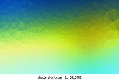 Light Blue, Yellow vector abstract polygonal cover. Shining illustration, which consist of triangles. A completely new design for your business.