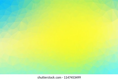 Light Blue, Yellow vector abstract mosaic background. An elegant bright illustration with gradient. Brand new design for your business.