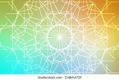 Light Blue, Yellow vector abstract doodle template. Creative illustration in blurred style with doodles made by child. The elegant pattern can be used as a part of a brand book.