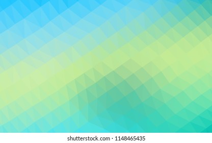 Light Blue, Yellow vector abstract mosaic pattern. Colorful illustration in abstract style with gradient. A completely new template for your business design.