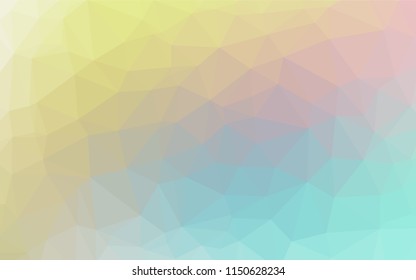 Light Blue, Yellow vector abstract mosaic pattern. Creative illustration in halftone style with gradient. The elegant pattern can be used as part of a brand book.