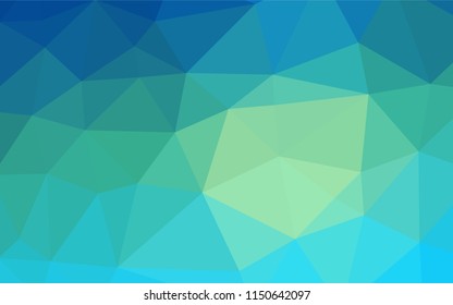 Light Blue, Yellow vector abstract mosaic background. Creative illustration with gradient. The polygonal design can be used for your web site.