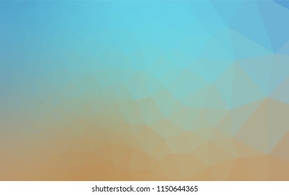 Light Blue, Yellow vector abstract mosaic pattern. A completely new color illustration in a vague style. Brand new style for your business design.