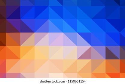 Light Blue, Yellow vector abstract polygonal background. Colorful abstract illustration with triangles. Polygonal design for your web site.