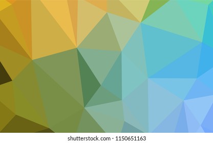 Light Blue, Yellow vector abstract mosaic background. Glitter abstract illustration with an elegant triangles. A completely new design for your leaflet.