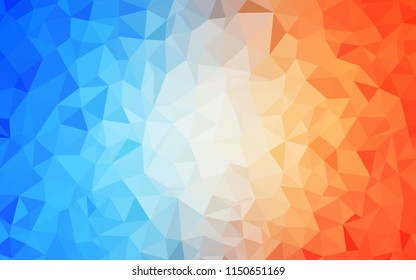 Light Blue, Yellow vector abstract polygonal template. Colorful abstract illustration with triangles. Brand new design for your business.