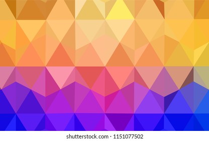 Light Blue, Yellow vector abstract polygonal template. Colorful abstract illustration with triangles. New template for your brand book.