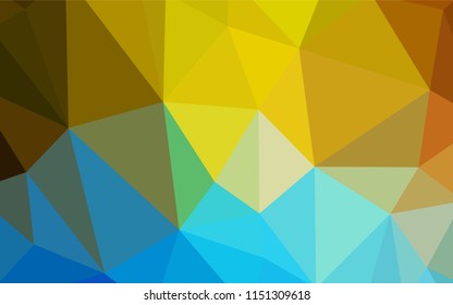 Light Blue, Yellow vector abstract polygonal background. Colorful abstract illustration with triangles. Template for cell phone's backgrounds.