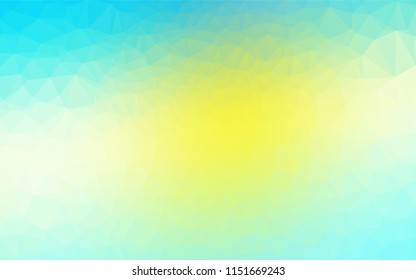 Light Blue, Yellow vector abstract polygonal cover. Modern geometrical abstract illustration with gradient. The best triangular design for your business.