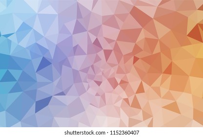 Light Blue, Yellow vector abstract mosaic backdrop. Polygonal abstract illustration with gradient. New template for your brand book.