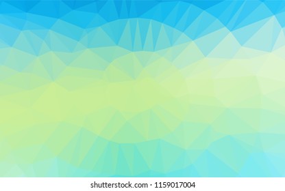 Light Blue, Yellow vector abstract mosaic pattern. Brand new colored illustration in blurry style with gradient. The best triangular design for your business.