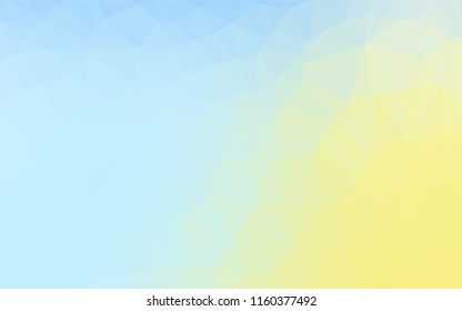 Light Blue, Yellow vector abstract polygonal texture. A sample with polygonal shapes. The polygonal design can be used for your web site.