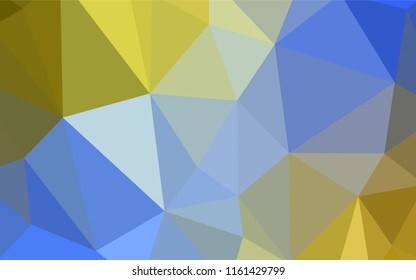 Light Blue, Yellow vector abstract mosaic pattern. Triangular geometric sample with gradient.  A new texture for your web site.