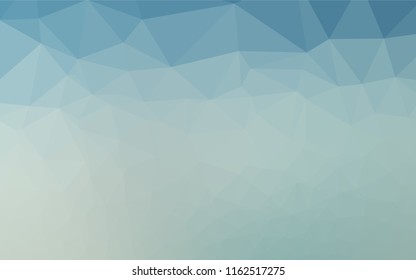 Light Blue, Yellow vector abstract polygonal cover. An elegant bright illustration with gradient. The best triangular design for your business.