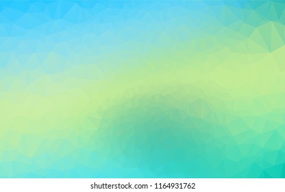 Light Blue, Yellow vector abstract mosaic backdrop. An elegant bright illustration with gradient. Triangular pattern for your business design.