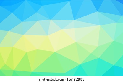 Light Blue, Yellow vector abstract polygonal texture. Colorful illustration in abstract style with gradient. The textured pattern can be used for background.