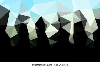 Light Blue, Yellow vector abstract polygonal texture. A sample with polygonal shapes. The polygonal design can be used for your web site.
