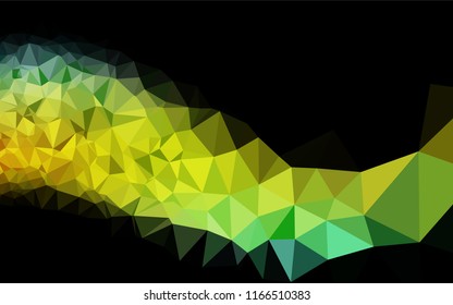 Light Blue, Yellow vector abstract polygonal layout. A sample with polygonal shapes. The textured pattern can be used for background.