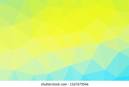 Light Blue, Yellow vector abstract polygonal cover. Colorful illustration in abstract style with gradient. The polygonal design can be used for your web site.