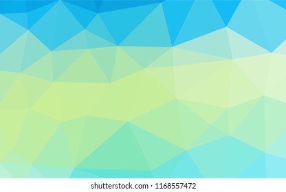 Light Blue, Yellow vector abstract polygonal texture. Glitter abstract illustration with an elegant design. The textured pattern can be used for background.