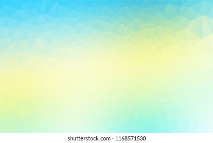 Light Blue, Yellow vector abstract mosaic backdrop. A completely new color illustration in a vague style. A completely new template for your business design.