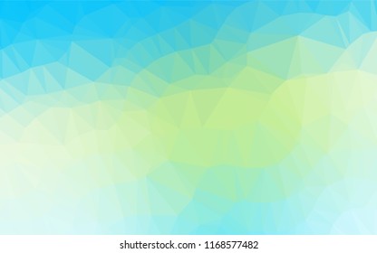 Light Blue, Yellow vector abstract mosaic backdrop. Modern geometrical abstract illustration with gradient. The polygonal design can be used for your web site.