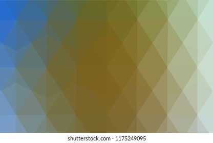 Light Blue, Yellow vector abstract mosaic pattern. Colorful illustration in abstract style with triangles. Pattern for a brand book's backdrop.