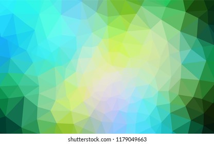 Light Blue, Yellow vector abstract mosaic backdrop. Creative geometric illustration in Origami style with gradient. New template for your brand book.