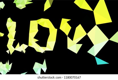 Light Blue, Yellow vector abstract mosaic backdrop. Creative illustration in halftone style with gradient. Brand new design for your business.