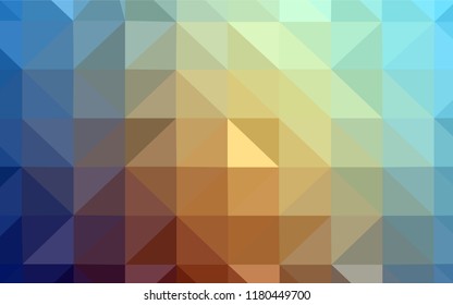 Light Blue, Yellow vector abstract polygonal template. Modern abstract illustration with triangles. Best triangular design for your business.