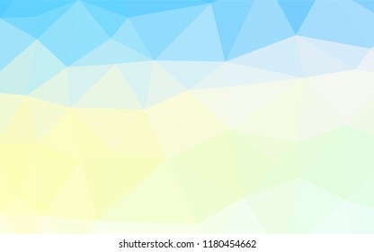 Light Blue, Yellow vector abstract polygonal texture. Creative illustration in halftone style with gradient. Brand new style for your business design.