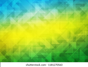 Light Blue, Yellow vector abstract polygonal layout. Creative illustration in halftone style with gradient. The completely new template can be used for your brand book.