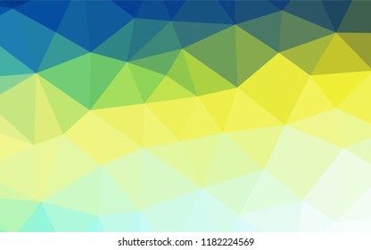 Light Blue, Yellow vector abstract polygonal layout. Modern geometrical abstract illustration with gradient. Brand new style for your business design.