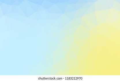 Light Blue, Yellow vector abstract polygonal layout. Shining colored illustration in a Brand new style. The template can be used as a background for cell phones.