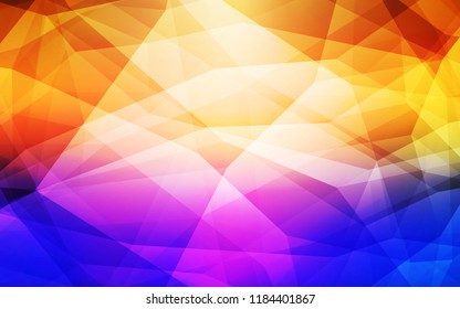 Light Blue, Yellow vector abstract polygonal background. Colorful illustration in abstract style with triangles. Template for cell phone's backgrounds.