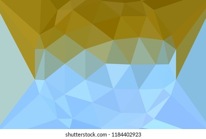 Light Blue, Yellow vector abstract polygonal background with a gem in a centre. Shining colorful illustration with triangles. Textured pattern for your backgrounds.