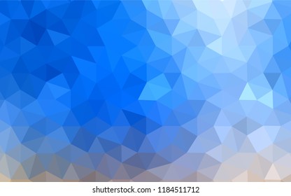 Light Blue, Yellow vector abstract mosaic backdrop. Creative geometric illustration in Origami style with gradient. A completely new design for your leaflet.